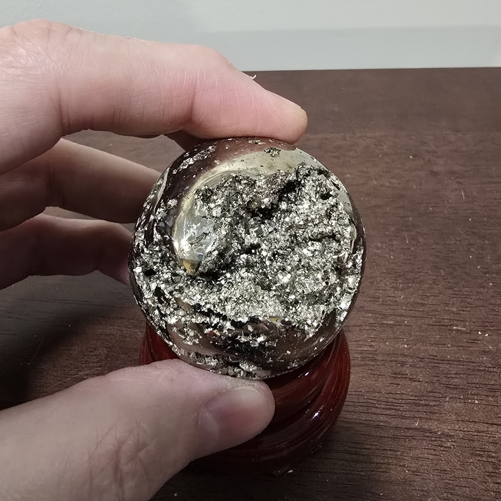 Pyrite Crystal Sphere #H 48 mm
